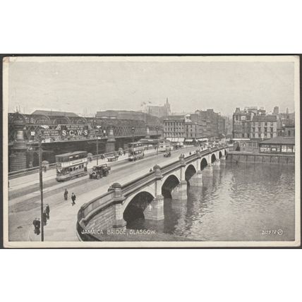 Jamaica Bridge, Glasgow, 1941 - Valentine's Postcard