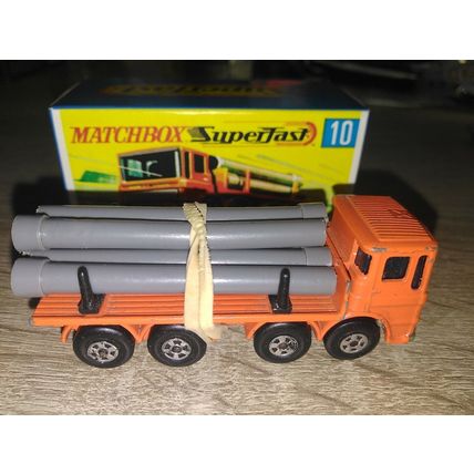 Matchbox - No10 Pipe Truck - SF Orange with replica box