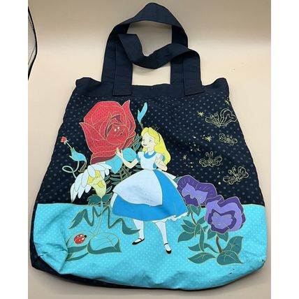 Rare Black Loungefly Disney’s Alice in Wonderland Wildflower Garden Large Tote