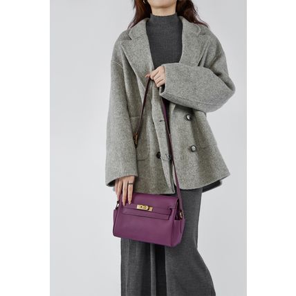 Women's Genuine Leather Crossbody Bag Handbags Purses Purple