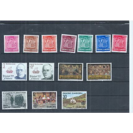 Andorra stamps. 1981 & 1982 MNH lot. Some of the Arms, Europa, (AL684)