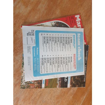 X 3 Manchester United Vintage Football Programmes.