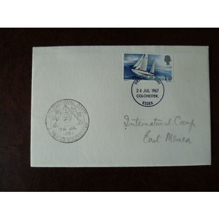 1967 Great Britain International Camp E Mersea Colchester special cancel FDC