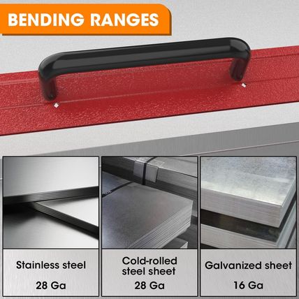 24 in 16 Ga Steel Sheet Metal Folding Tool with Grips for Creating Uniform Folds