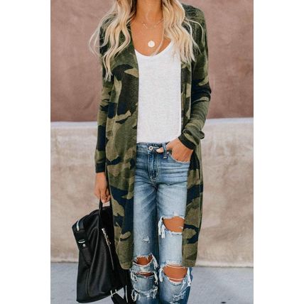 Leopard Print Long Cardigan For Women