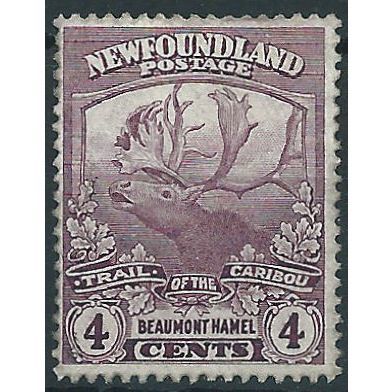 Newfoundland 1919 SG133a 4c Purple Mounted Mint ....