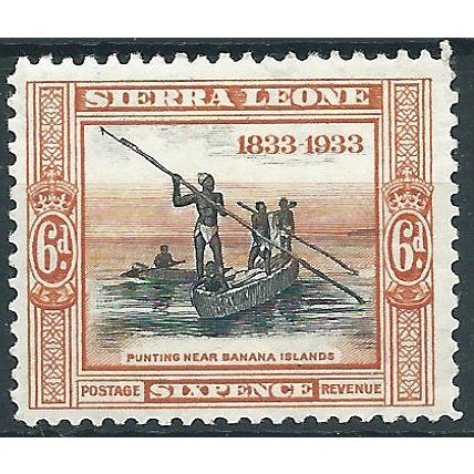 Sierra Leone 1933 SG175 6d Black & Brown-Orange Mounted Mint .. ..