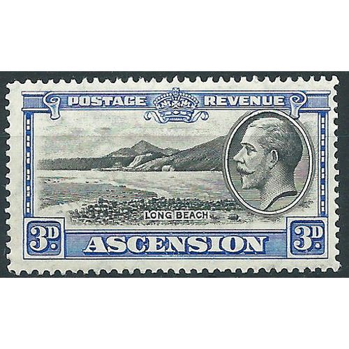Ascension Island 1934 SG25 3d Black & Ultramarine Mounted Mint .. ..