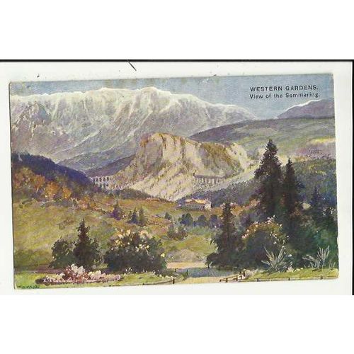 AUSTRIAN EXHIBITION 1906 Western Gardens Art Postcard