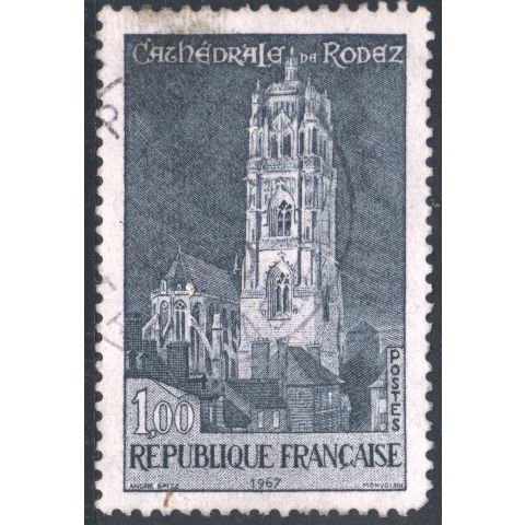 France 1967 - SG1760 - 1f blue - Rodez Cathedral - used