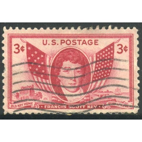 USA 1948 - SG959 - 3c red - Francis Scott Key - used