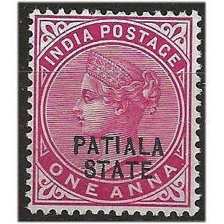 Patiala (ICS) 1899 SG34 1a Carmine Mounted Mint . ..