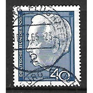 GERMANY WEST BERLIN 1964 40pf BLUE PRES LUBKE SG B229 FINE USED#