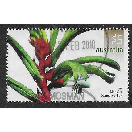 AUS 2006 $5.00 'MANGLES KANGAROO PAW' FINE USED (EBID68-434)