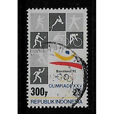 INDONESIA 1992 OLYMPIC GAMES BARCELONA 300R SPORTS PICTOGRAM SG 2049 FINE USED