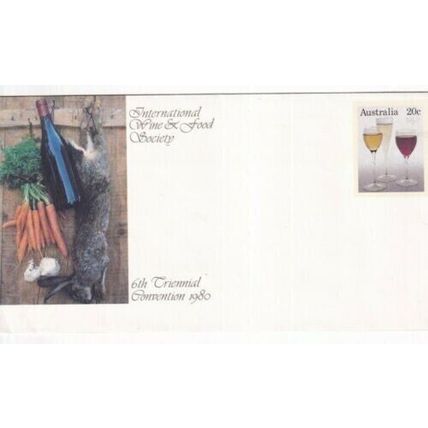 Australia 1980 Wine and Food Society 20c Postal Stationary cover unused VGC