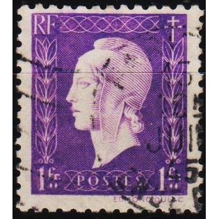France. 1944 1f S.G.876 Used
