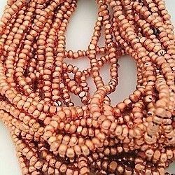 Craft Items 12/0 Seed Bead Charlotte Cut Half Hank Copper Plate