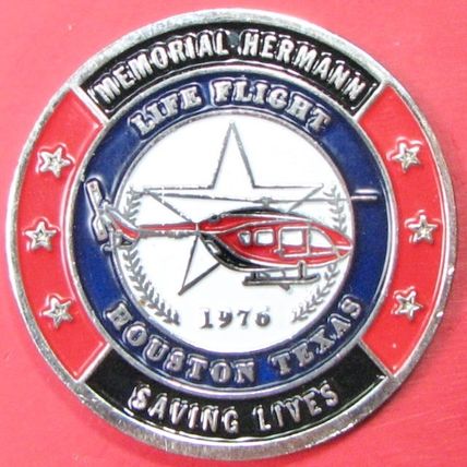Houston, TX, Life Flight. Challenge Coin. 1.5". 44b.