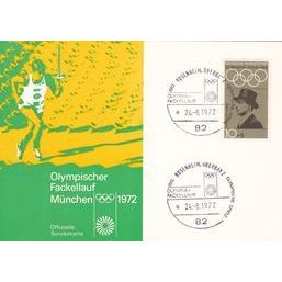 Germany 1972 Munchen Olympic Games ,Rosenheim Oberbay postmark,dated 24-8,Postal