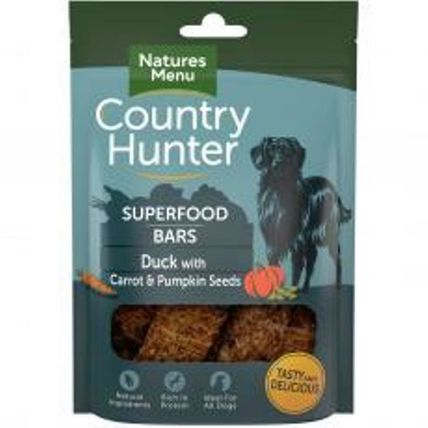 NATURES MENU COUNTRY HUNTER SUPERFOOD NATURAL DOG TREAT BAR 100G RICH IN PROTEIN