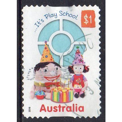 Australia 2016 50th Anniversary of Play School - Humpty & Jemima $1 s/a Used