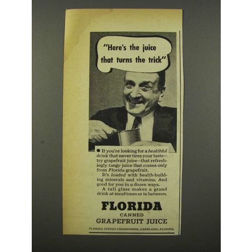 1940 Florida Citrus Commission Grapefruit Juice Ad