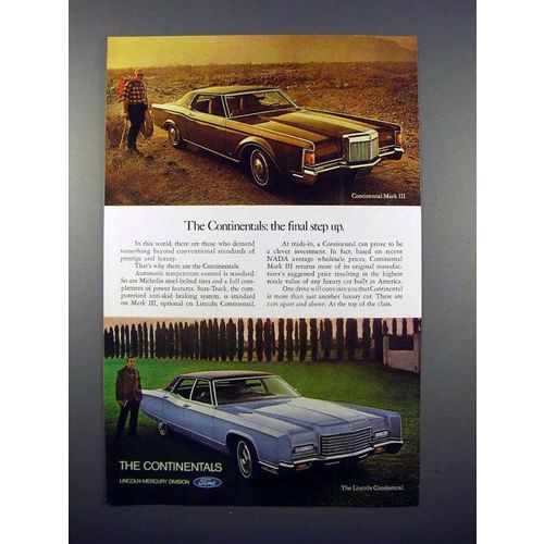 1971 Lincoln Continental Mark III & Continental Car Ad!