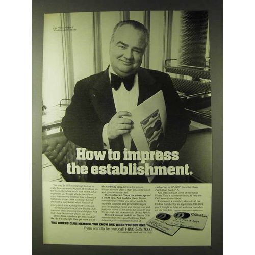 1979 Diners Club Ad - Impress The Establishment