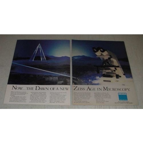 1986 Zeiss Axioplan Microscope Ad - The Dawn of a New Zeiss Age