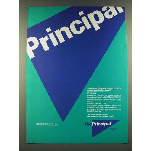 1986 The Principal Financial Group Ad - No Stockholders to Pay