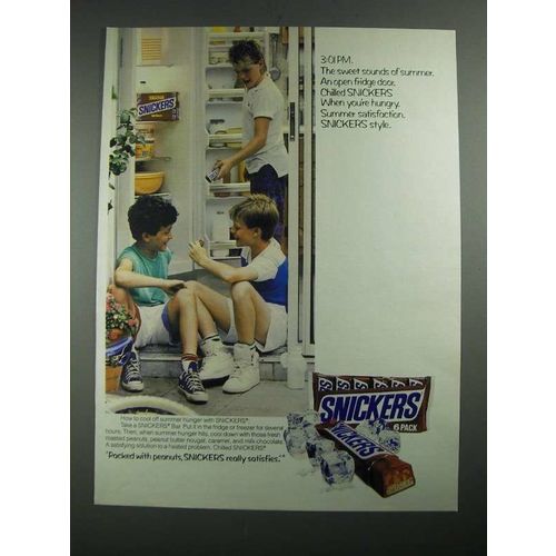 1987 Snickers Candy Bar Ad - 3:01 P.M. The Sweet Sounds of Summer
