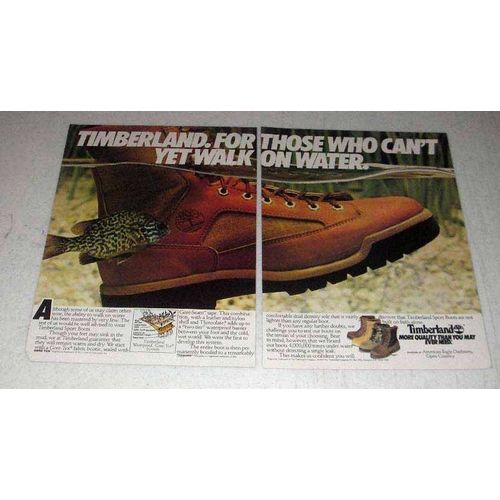 1987 Timberland Sport Boots Ad - Can't Walk on Water