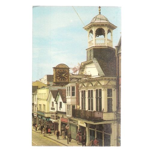 GUILDHALL and CLOCK, GUILDFORD, Surrey. unused vintage postcard.. Colourmaster =