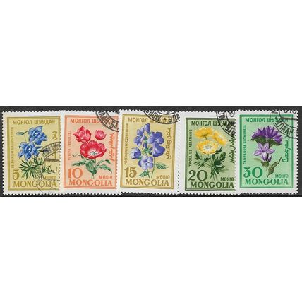 1960 5 different values - cancelled - FLOWER