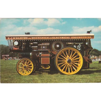 1934 Fowler Showmans Supreme S.J. Wharton Traction Engine Postcard (V1054)