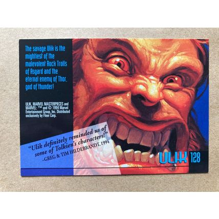 Marvel Masterpieces 1994 Base trading Card # 128 Ulik (B) Fleer