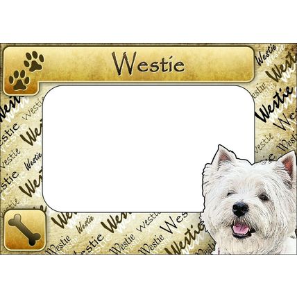 Westie Picture Frame Fridge Magnet