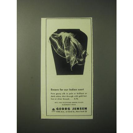 1948 Georg Jensen Scarf Ad - Encore for our Indian scarf