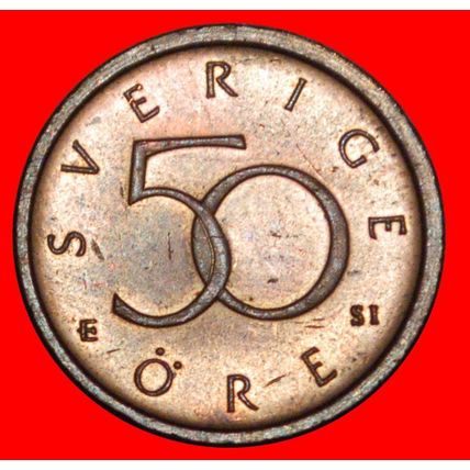 3 CROWNS: SWEDEN★ 50 ORE 2007 MINT LUSTRE★PLAIN EDGE ERROR★LOW START NO RESERVE!