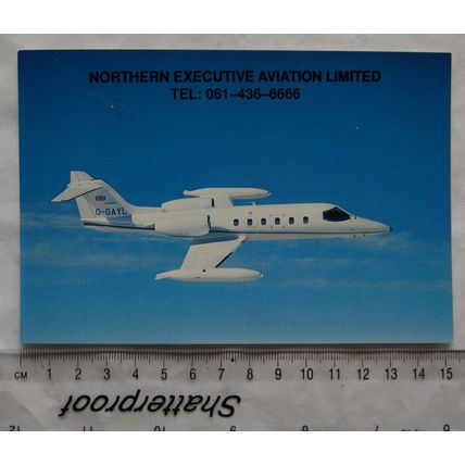 old postcard Northern Executive Aviation Ltd - Learjet Air Taxi