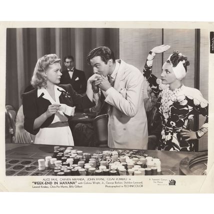 Alice Faye Weekend In Havana Casino Roulette 2x Press Old Photo s