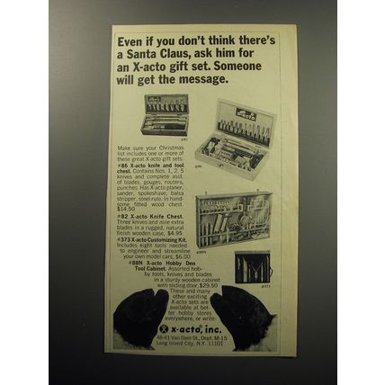 1969 X-acto Knives Ad - Even if you don't think there's a Santa Claus, ask him