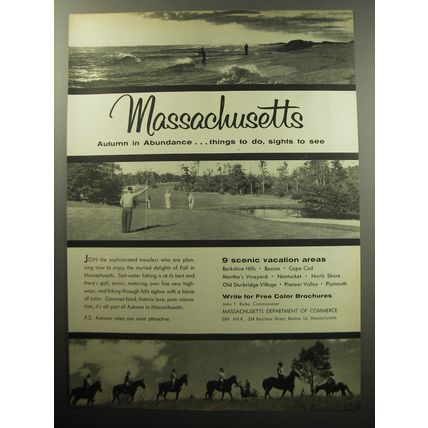 1957 Massachusetts Department of Commerce Ad - Autumn