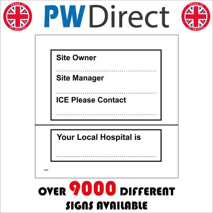 FS297 EMERGENCY CONTACT HOSPITAL SIGN INFORMATION COMPANY STAFF RECORDS