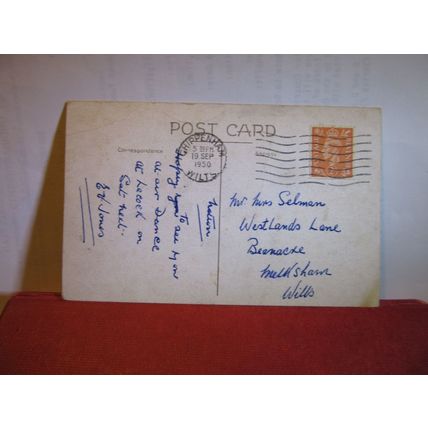 WEST STREET & WAR MEMORIAL, LACOCK, CHIPPENHAM WILTSHIRE used postcard 1950 pm =