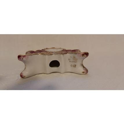 Vintage Porcelain Miniature Mantle Clock 1970s - LA Limoges France No. 947