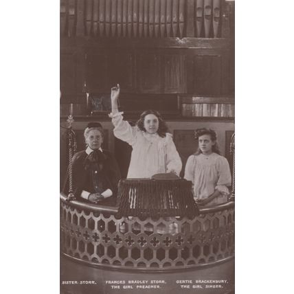 Frances Bradley Storr Doncaster Girl Preacher Singer Nun RPC Old Postcard
