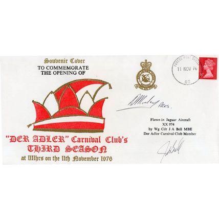 Der Adler Carnival Opening Jaguar Club 1976 Hand Signed FDC