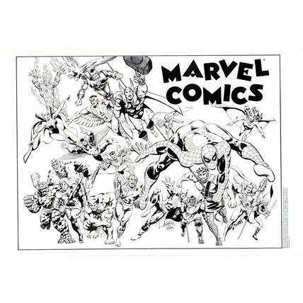 Comic Poster: Marvel Comics B & W - Marvel 1989 - 11x17